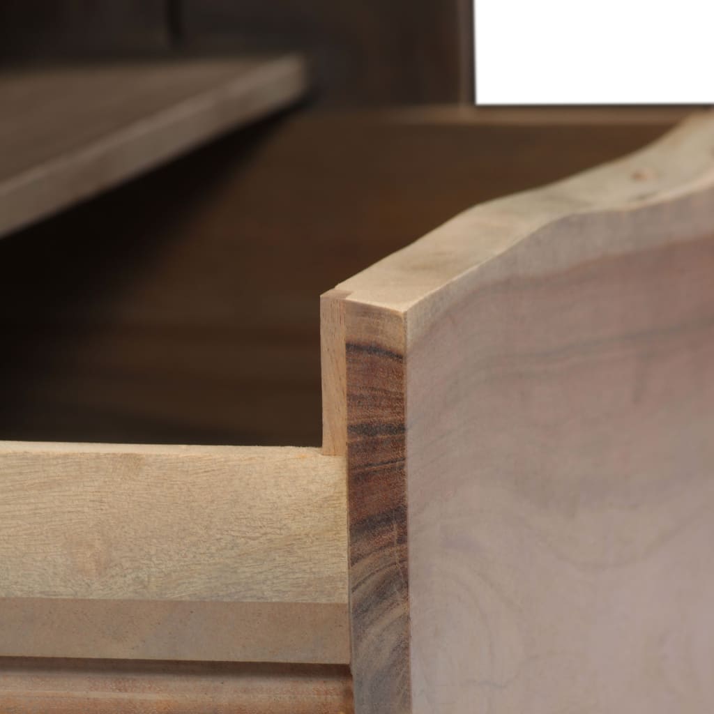vidaXL Table de salon avec panneau naturel 90x50x40 cm gris acacia