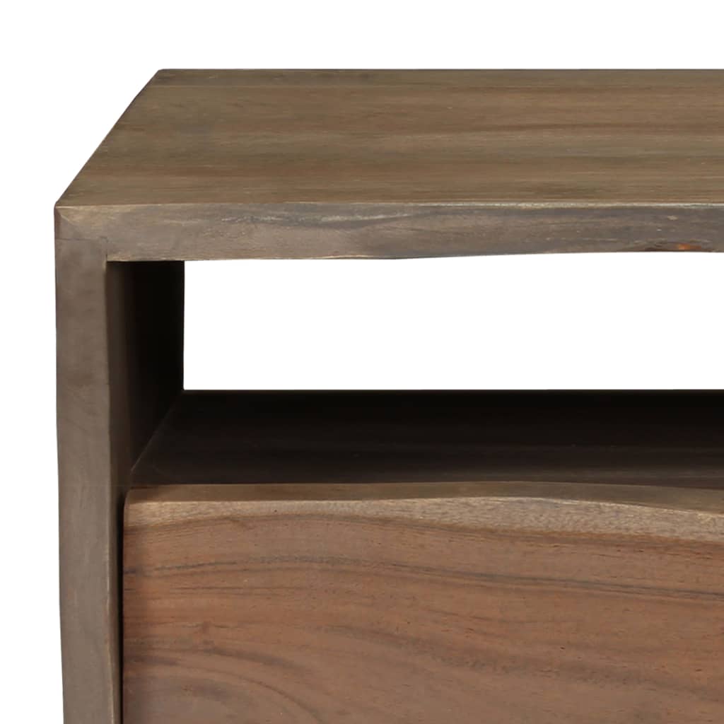 vidaXL Table de salon avec panneau naturel 90x50x40 cm gris acacia