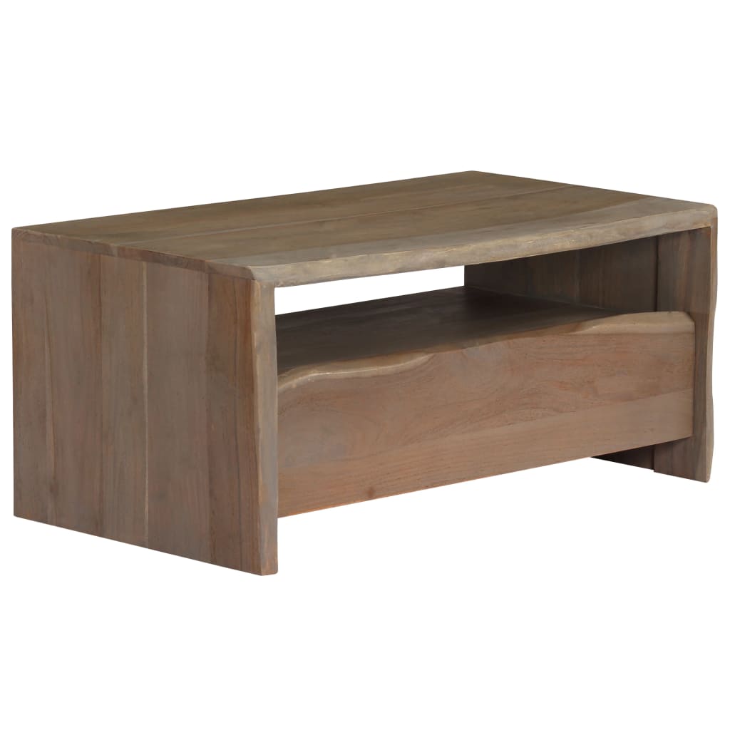 vidaXL Table de salon avec panneau naturel 90x50x40 cm gris acacia