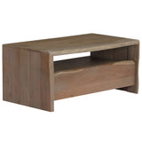 vidaXL Table de salon avec panneau naturel 90x50x40 cm gris acacia
