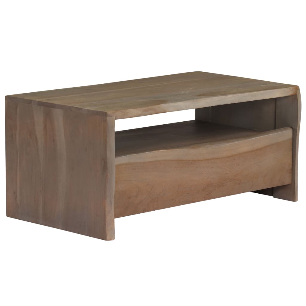 vidaXL Table de salon avec panneau naturel 90x50x40 cm gris acacia