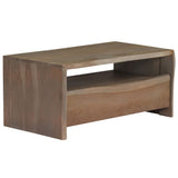 vidaXL Table de salon avec panneau naturel 90x50x40 cm gris acacia