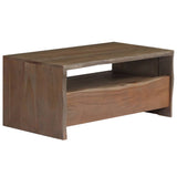 vidaXL Table de salon avec panneau naturel 90x50x40 cm gris acacia