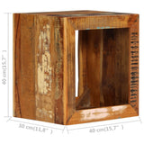 vidaXL Kruk 40x30x40 cm massief gerecycled hout