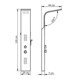 vidaXL Shower Panel 20x44x130 cm Aluminum White