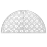 vidaXL Bijzettafel style vintage demi-rond 72x36x74 cm métal argent