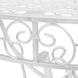 vidaXL Bijzettafel style vintage demi-rond 72x36x74 cm métal argent