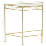 vidaXL Vintage Style Side Table 87x34x73 cm Metal Gold
