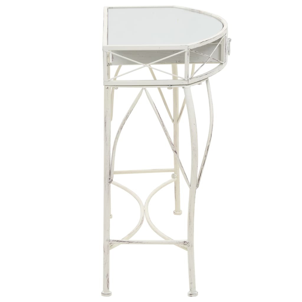 vidaXL Bijzettafel Franse stijl 82x39x76 cm metaal wit