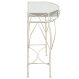 vidaXL Bijzettafel Franse stijl 82x39x76 cm metaal wit