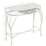 vidaXL Bijzettafel Franse stijl 82x39x76 cm metaal wit