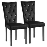 vidaXL Eetkamerstoelen 2 st fluweel zwart