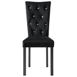 vidaXL Eetkamerstoelen 2 st fluweel zwart
