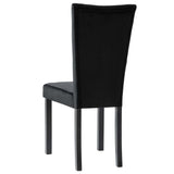 vidaXL Eetkamerstoelen 2 st fluweel zwart