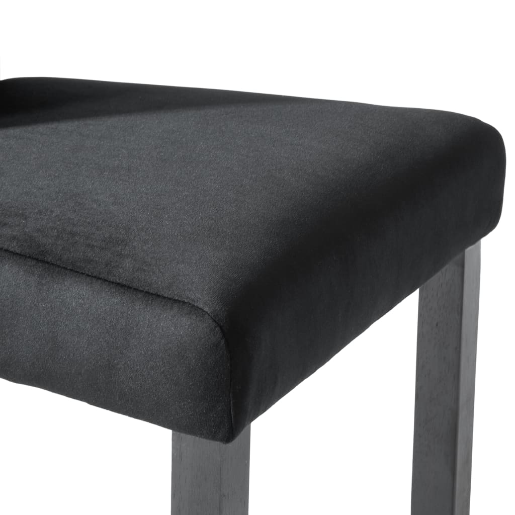 vidaXL Eetkamerstoelen 2 st fluweel zwart