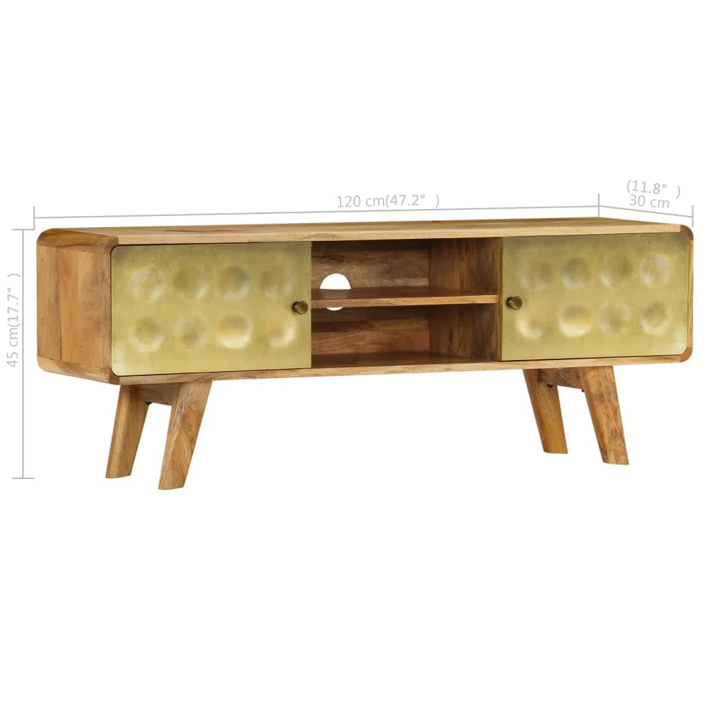 vidaXL TV Cabinet 120x30x45 cm Solid Mango Wood