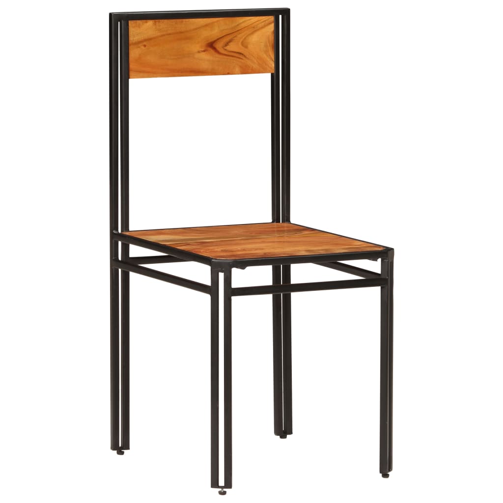 vidaXL Dining Chairs 2 pcs Solid Acacia Wood