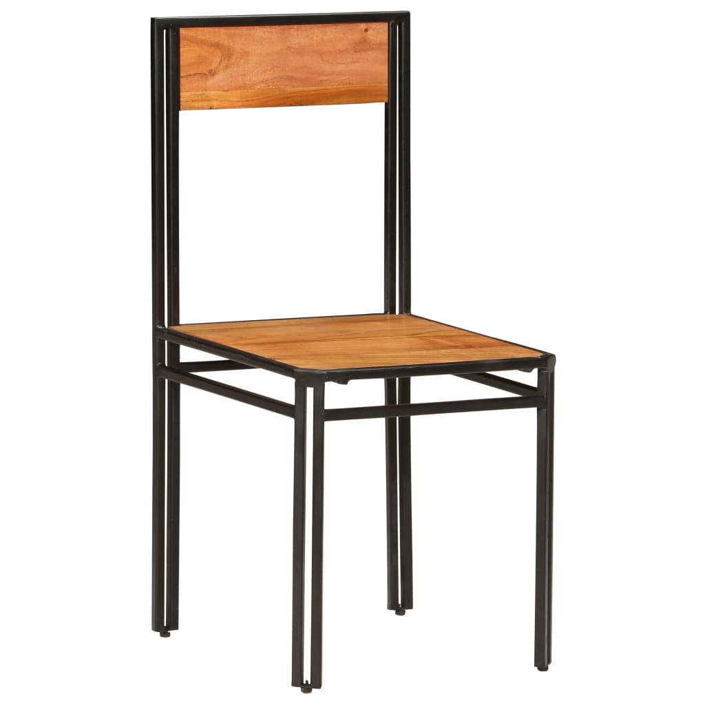 vidaXL Dining Chairs 2 pcs Solid Acacia Wood
