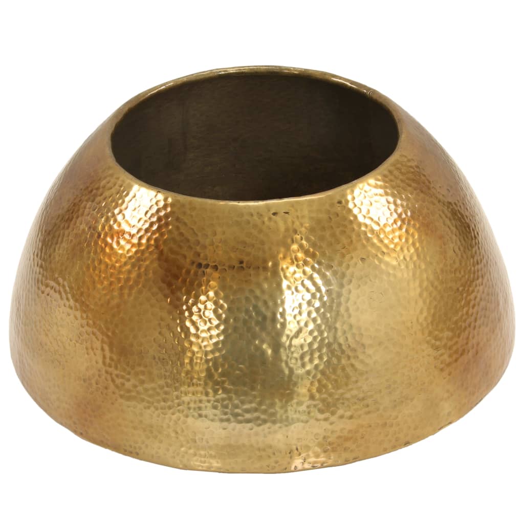 vidaXL Coffee table 70x30 cm hammered aluminium brass-coloured