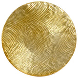vidaXL Coffee table 70x30 cm hammered aluminium brass-coloured