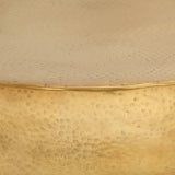 vidaXL Coffee table 70x30 cm hammered aluminium brass-coloured