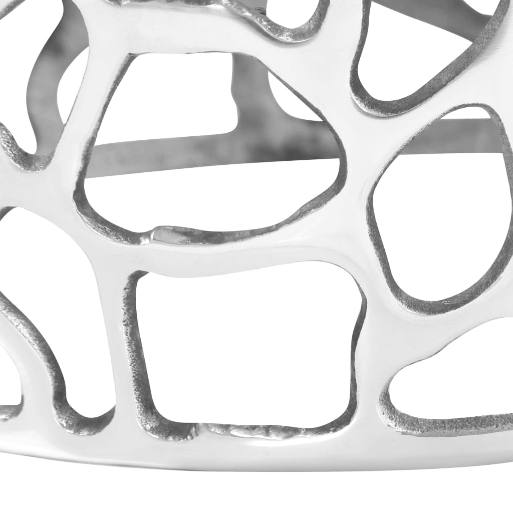 vidaXL Coffee Table 70x30 cm Cast Aluminum Silver-colored