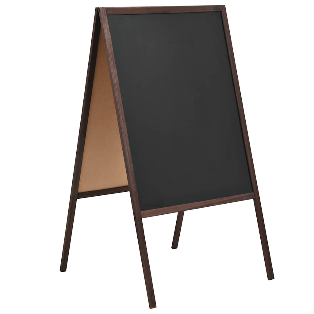 vidaXL Chalkboard double-sided freestanding 60x80 cm cedarwood