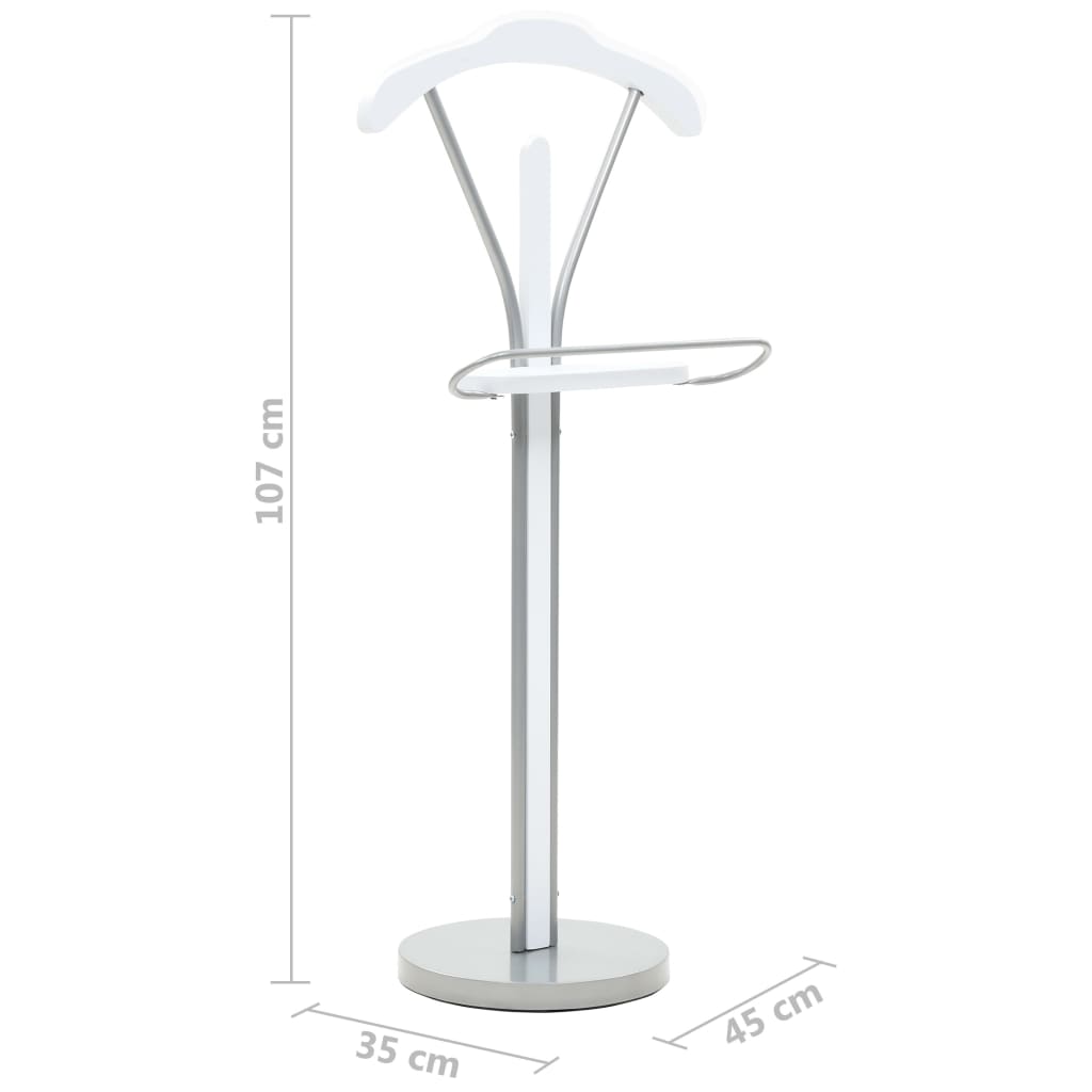 vidaXL Valet Stand 45x35x107 cm white