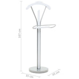 vidaXL Valet Stand 45x35x107 cm white