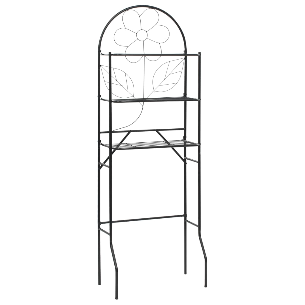 vidaXL Bathroom rack 60x33x174 cm black