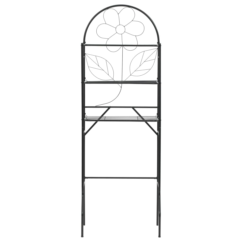 vidaXL Bathroom rack 60x33x174 cm black