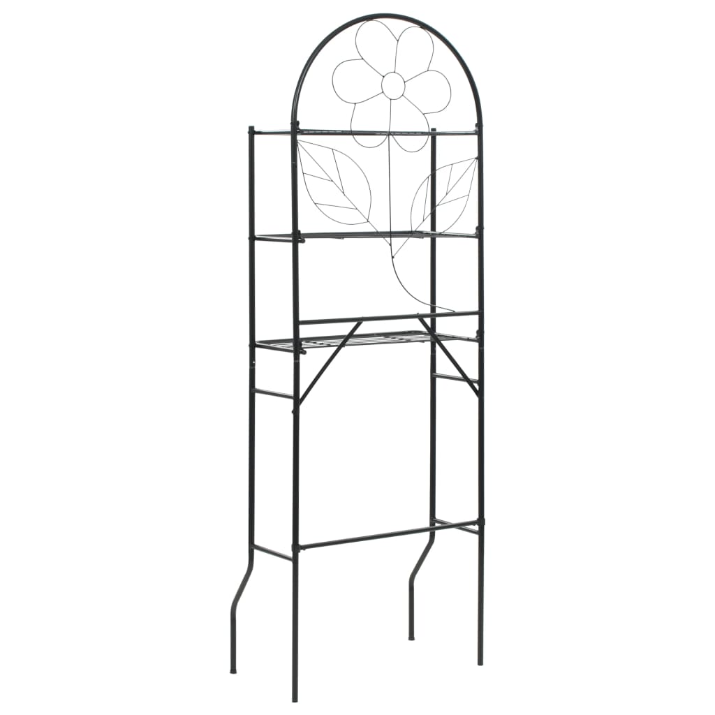 vidaXL Bathroom rack 60x33x174 cm black