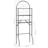 vidaXL Bathroom rack 60x33x174 cm black