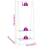 vidaXL Garment Rack 59x35x150 cm black