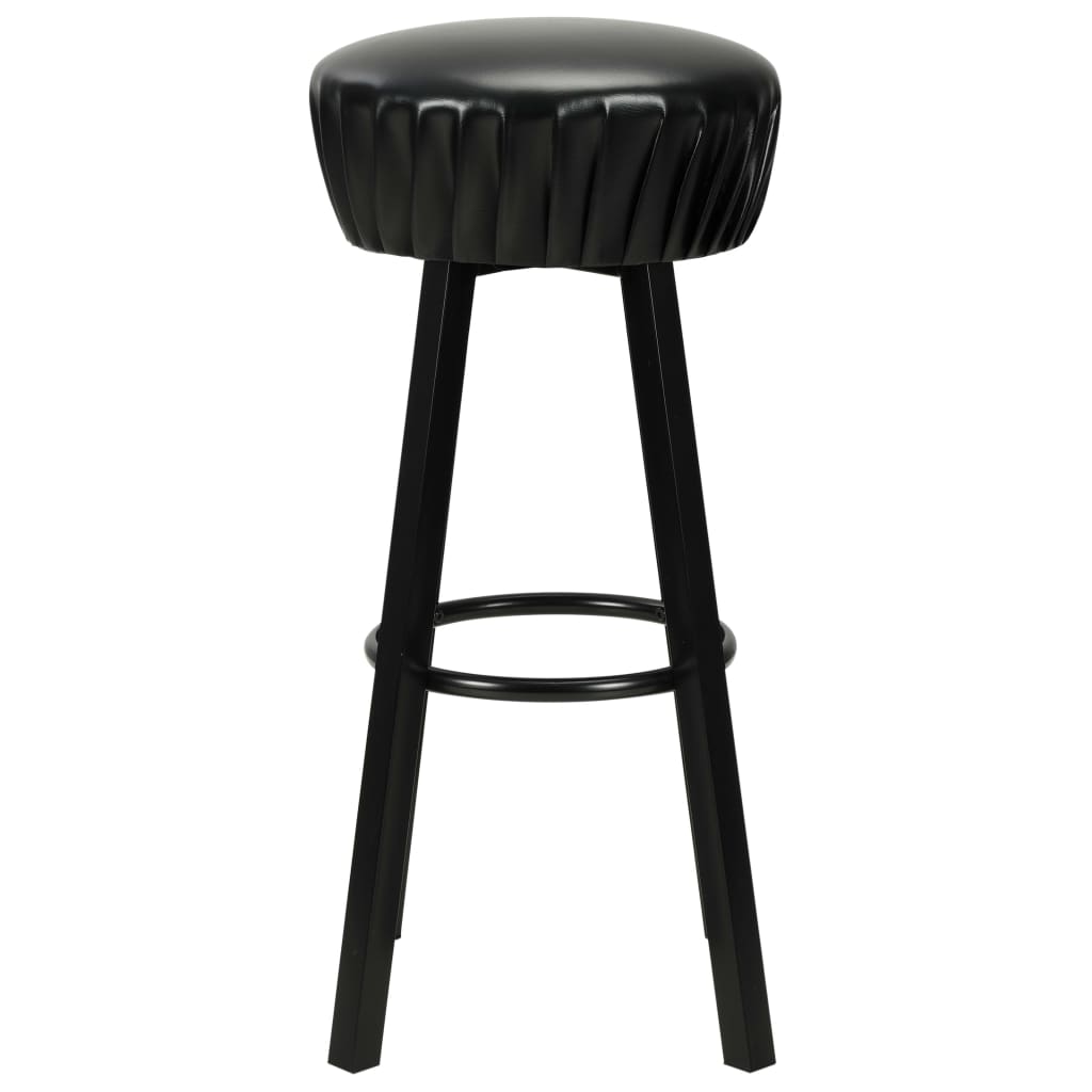 vidaXL Tabourets de bar 2 pcs similicuir noir