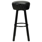 vidaXL Tabourets de bar 2 pcs similicuir noir