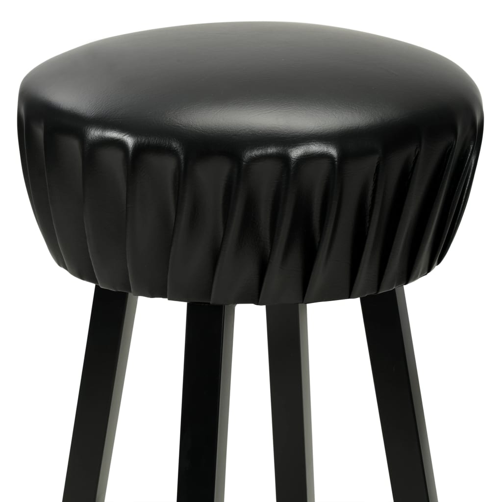vidaXL Tabourets de bar 2 pcs similicuir noir