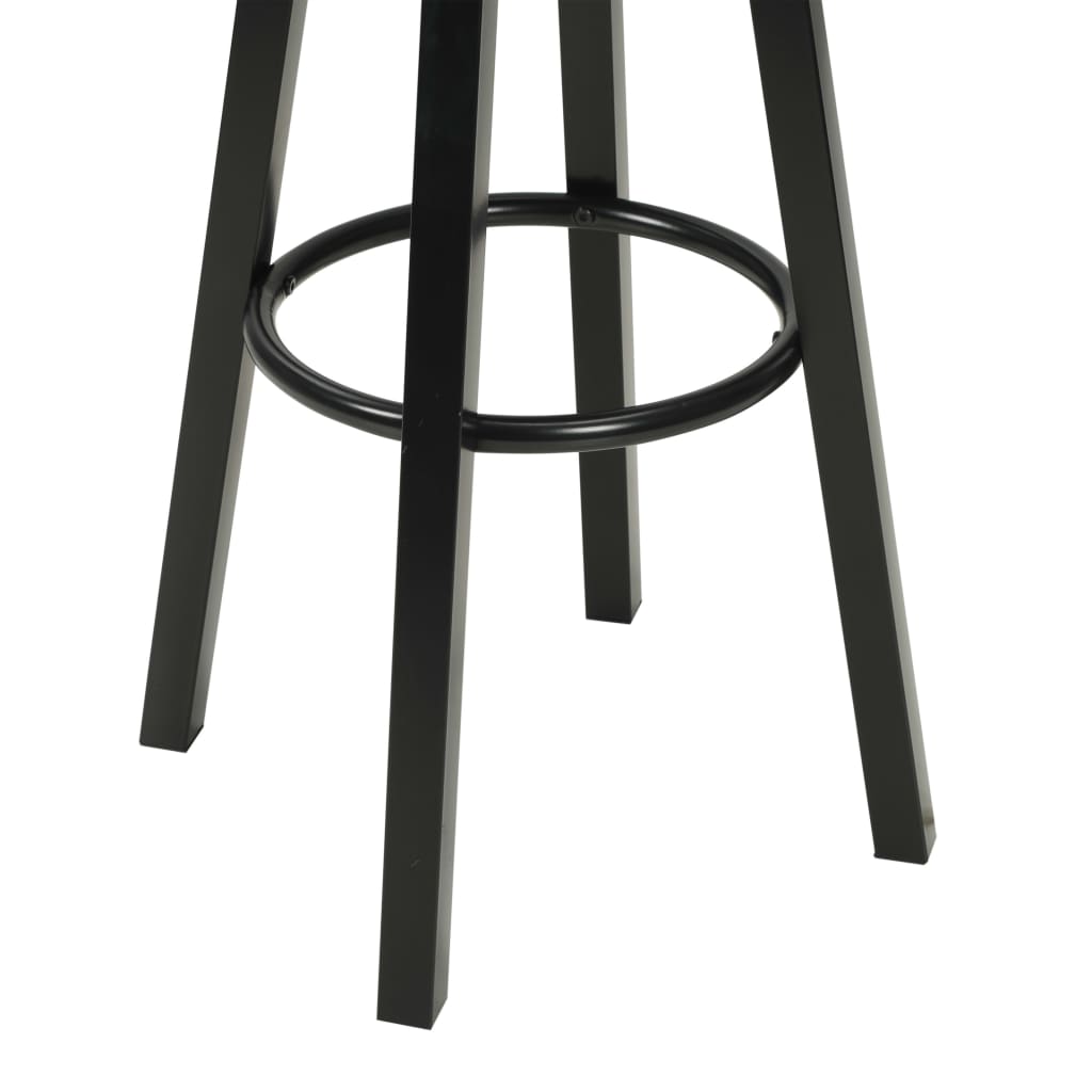 vidaXL Tabourets de bar 2 pcs similicuir noir