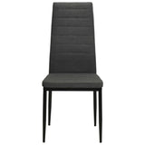 vidaXL Eetkamerstoelen 2 st stof donkergrijs