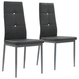 vidaXL Chaises de salle à manger 2 pcs similicuir gris