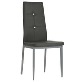 vidaXL Chaises de salle à manger 2 pcs similicuir gris