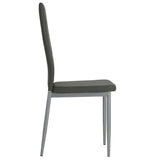 vidaXL Chaises de salle à manger 2 pcs similicuir gris