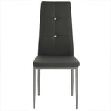 vidaXL Chaises de salle à manger 2 pcs similicuir gris