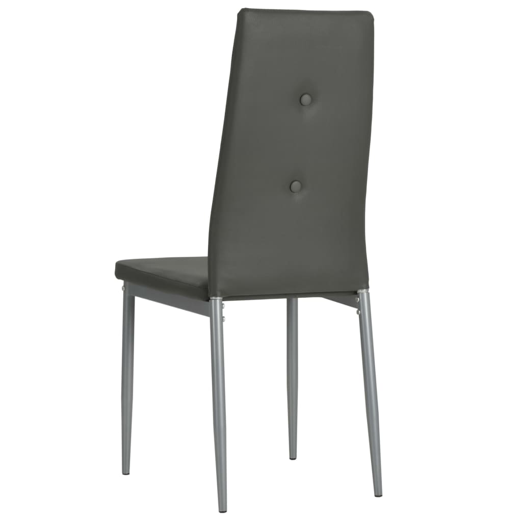 vidaXL Chaises de salle à manger 2 pcs similicuir gris
