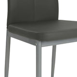vidaXL Chaises de salle à manger 2 pcs similicuir gris