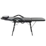 vidaXL Behandelingsstoel voor gezicht 185x78x76 cm kunstleer wit