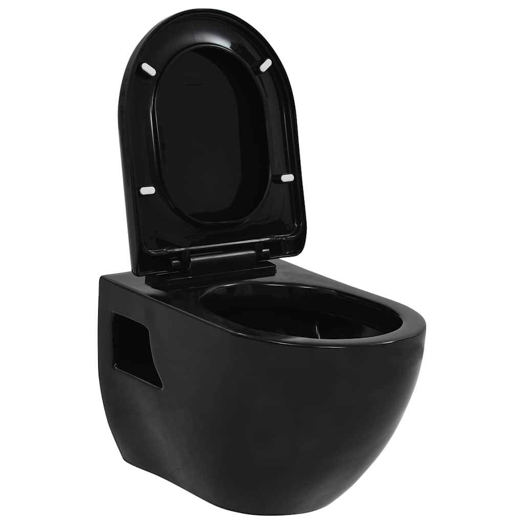 vidaXL Wall-Mounted Toilet Ceramic White