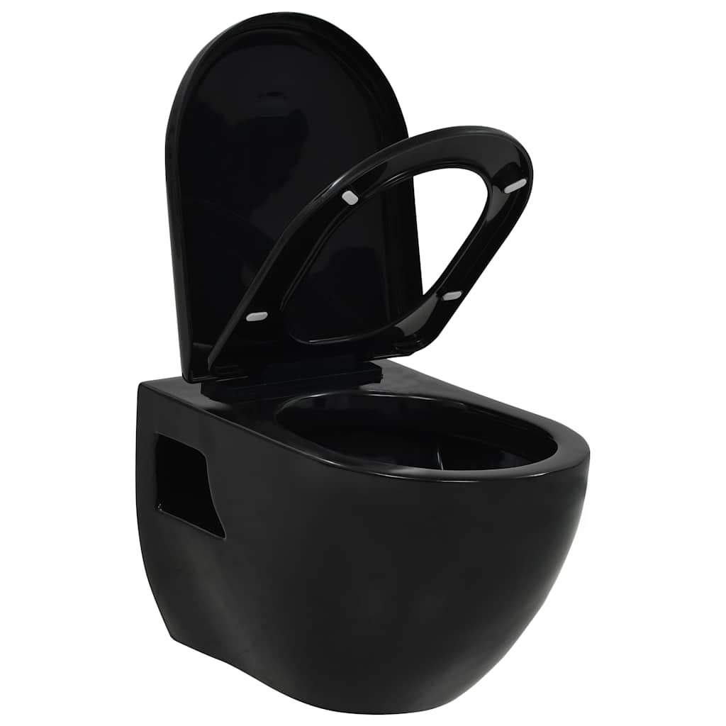 vidaXL Wall-Mounted Toilet Ceramic White