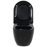 vidaXL Wall-Mounted Toilet Ceramic White