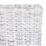 vidaXL Eetkamerstoelen 2 st kubu rattan en mahoniehout lichtbruin